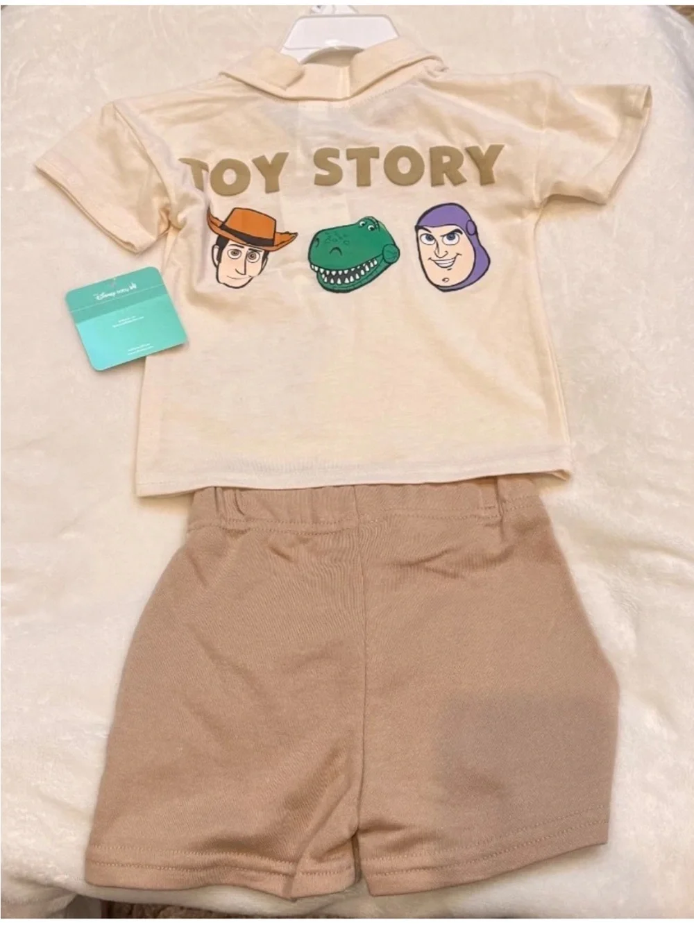 Disney Baby Toy Story infant Collared 2 Piece Shorts Set  *NO HANGER*